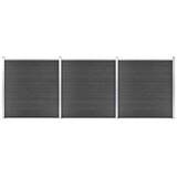  Set panela za ogradu WPC 526 x 186 cm crni | Eponuda.com