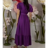 Gemre Purple maxi dress with short sleeves Akina | Shoptok.si
