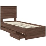  Okvir za krevet Smeđi hrast 75 x 190 cm Inženjersko Drvo | shoptok.hr