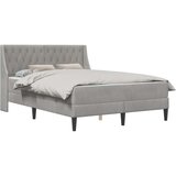  Okvir kreveta s madracem Zidne 2 pcs Svijetlo siva Baršun - Svjetlosiva 140 x 200 cm | shoptok.hr
