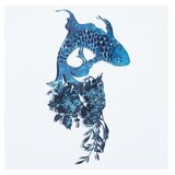 WALLXPERT dekorativni metalni zidni pribor carpa koi APT748 l blue | ePonuda.com