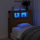 vidaXL LED posteljno vzglavje artisan hrast 100x18,5x103,5 cm inž. les Cene