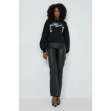 Pinko Bombažen pulover ženski, črna barva, 103631 A1XE