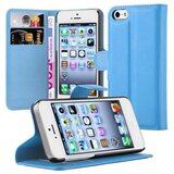 Cadorabo Ohišje, združljivo z Apple iPhone 5 / 5S / SE 2016 v nebesno modra - Zaščitni ovitek z magnetnim zapiranjem, stoječo funkcijo in režo za kartice, (20551072) Cene