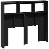 Ormarić za uzglavlje s LED svjetlima crni 120 x 17 x 102 cm | Eponuda.ba