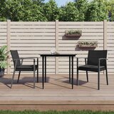  Vrtne stolice s jastucima 2 kom crne 56,5x57x83 cm poliratan | shoptok.hr