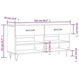  Klupa za cipele boja hrasta 102 x 35 x 55 cm konstruirano drvo | shoptok.hr