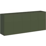 Maison Chic Cvetlični Lonec - Cvetlično korito Olive Green 200x40x80 cm Hladno valjano jeklo, (21790109) | Shoptok.si