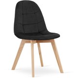 Brandless Stol BORA - črni žamet x 2, (22030608) | Shoptok.si