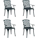  Vrtna stolica 4 pcs Zelena 61 x 60,5 x 93cm Aluminij | shoptok.hr