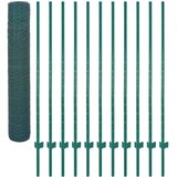 Ograda od žičane mreže sa stupovima čelična 25 x 1,5 m zelena | Eponuda.com