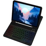 INF Usnjena torbica z RGB Bluetooth tipkovnico za iPad Black iPad 9,7 palca, (21683122) | Shoptok.si