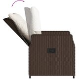  5-dijelni vrtni blagovaonski set s jastucima poliratan smeđi Smeđa 80 x 80 x 74 cm | shoptok.hr