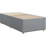 vidaXL Box spring postelja z vzmetnico svetlo siva 90x200 cm blago | Shoptok.si