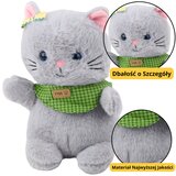 Plišana igračka Mačka s zelenom maramom 22cm - siva | shoptok.hr