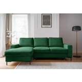 Miuform Tamno zelena sklopiva kutna garnitura od samta (s lijevim kutom) Lofty Lilly – | shoptok.hr