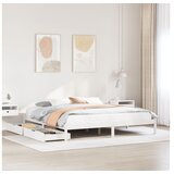 vidaXL Okvir kreveta bez madraca bijeli 200x200 cm od masivne borovine | shoptok.hr