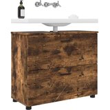 vidaXL Kopalniška omarica s predalom Dimljeni hrast 76.5 x 35 x 64 cm | Shoptok.si