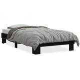 Maison Chic Posteljni okvir - Enojna postelja - Postelja za odrasle črn 90x190 cm inženirski les in kovina-J8367, (21771074) | Shoptok.si