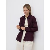 Reserved Lanena košulja - boja mahagonija | shoptok.hr