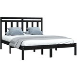  Okvir za krevet od masivnog drva crni 150 x 200 cm veliki | Eponuda.ba