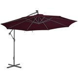  Konzolni suncobran s LED svjetlima 350 cm bordo Cijene