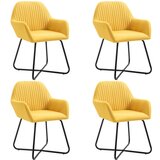 Maison Chic Jedilni stoli - Vzorci stoli 4 kosi rumeno blago A877, (22032369) | Shoptok.si