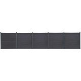 vidaXL Set panela za ogradu sivi 872x186 cm WPC | shoptok.hr