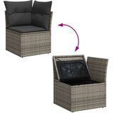 vidaXL 6-dijelni set vrtnih sofa od poliratana s jastucima sivi | shoptok.hr
