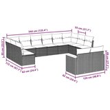 12-dijelni set vrtnih sofa od poliratana s jastucima crni | shoptok.hr