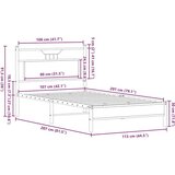  Posteljni okvir brez vzmetnice sonoma hrast 107x203 cm inž. les, (21790671) | Shoptok.si