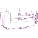SOFA za dvije osobe crna 110 cm umjetna koža | shoptok.hr