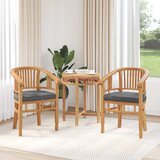  Stolica s jastukom 2 pcs Smeđa 63 x 58 x 89 cm Čvrsto teak drvo | Eponuda.ba