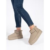 SEASTAR Beige women's insulated snow boots on a platform Cijene