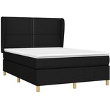  Krevet s oprugama i madracem crni 140 x 190 cm od tkanine | shoptok.hr