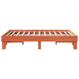  Posteljni okvir brez vzmetnice voščeno rjav 140x190 cm borovina, (21526669) | Shoptok.si