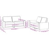  2-dijelni set sofa krem od tkanine | shoptok.hr