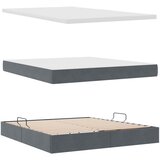  s madracem i skladištem Tamno siva 180 x 200 cm Baršun | shoptok.hr