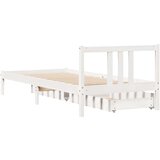  Okvir kreveta bez madraca bijeli 90 x 200 cm masivna borovina | shoptok.hr