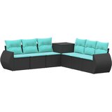  Set sofe 7 kom. Crna i Plava 243 x 243 x 85 cm | Shoptok.si