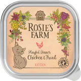 Rosie's Farm Ekonomično pakiranje Kitten 32 x 100 g - Kitten: piletina i pastrva