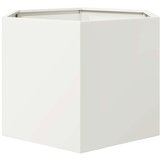 vidaXL Vrtno korito bela šestkotnik 40x40x40 cm jeklo | Shoptok.si