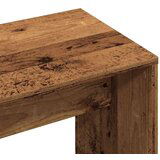 vidaXL toaletni stolček Old Wood 70x35x45 cm inženirski les | Shoptok.si