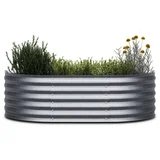 Dvignjena gredica High Grow Extended, 150 x 60 x 43 cm, iz valovite jeklene pločevine, enostavna za montažo, odporna proti rji in mrazu