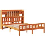 vidaXL Krevet s regalom za knjige bez madraca 160x200 cm od borovine | shoptok.hr