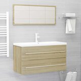  2-dijelni set kupaonskog namještaja boja hrasta sonome iverica | shoptok.hr