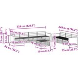  Set vanjskih sofa 8 pcs Prirodna 79 x 79 x 37 cm | shoptok.hr