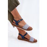 Inblu Women's Sandals With Braiding On The Strap Blue | Shoptok.si
