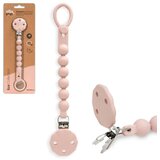 Interbaby silikonski držač dude (kuglice) Dark Pink | shoptok.hr