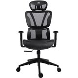 BIT FORCE ROYAL LM-2D uredska stolica, PU koža, 2D naslon za ruke, nosivost 140kg, crna | shoptok.hr